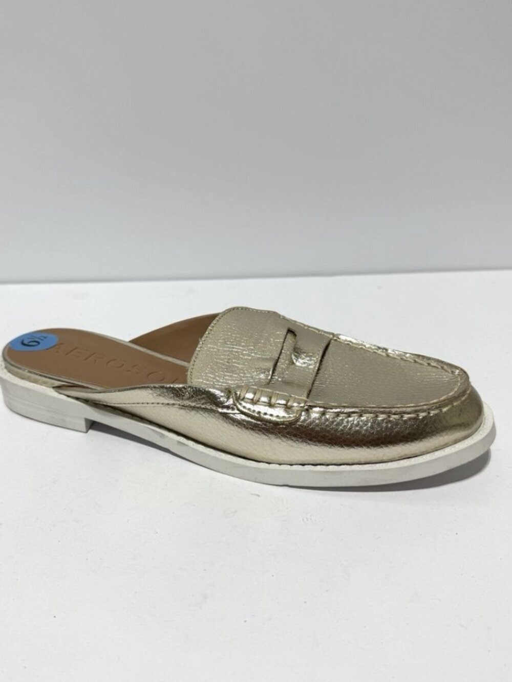Aerosoles Womens Sally Flats Gold Size 6.5 M